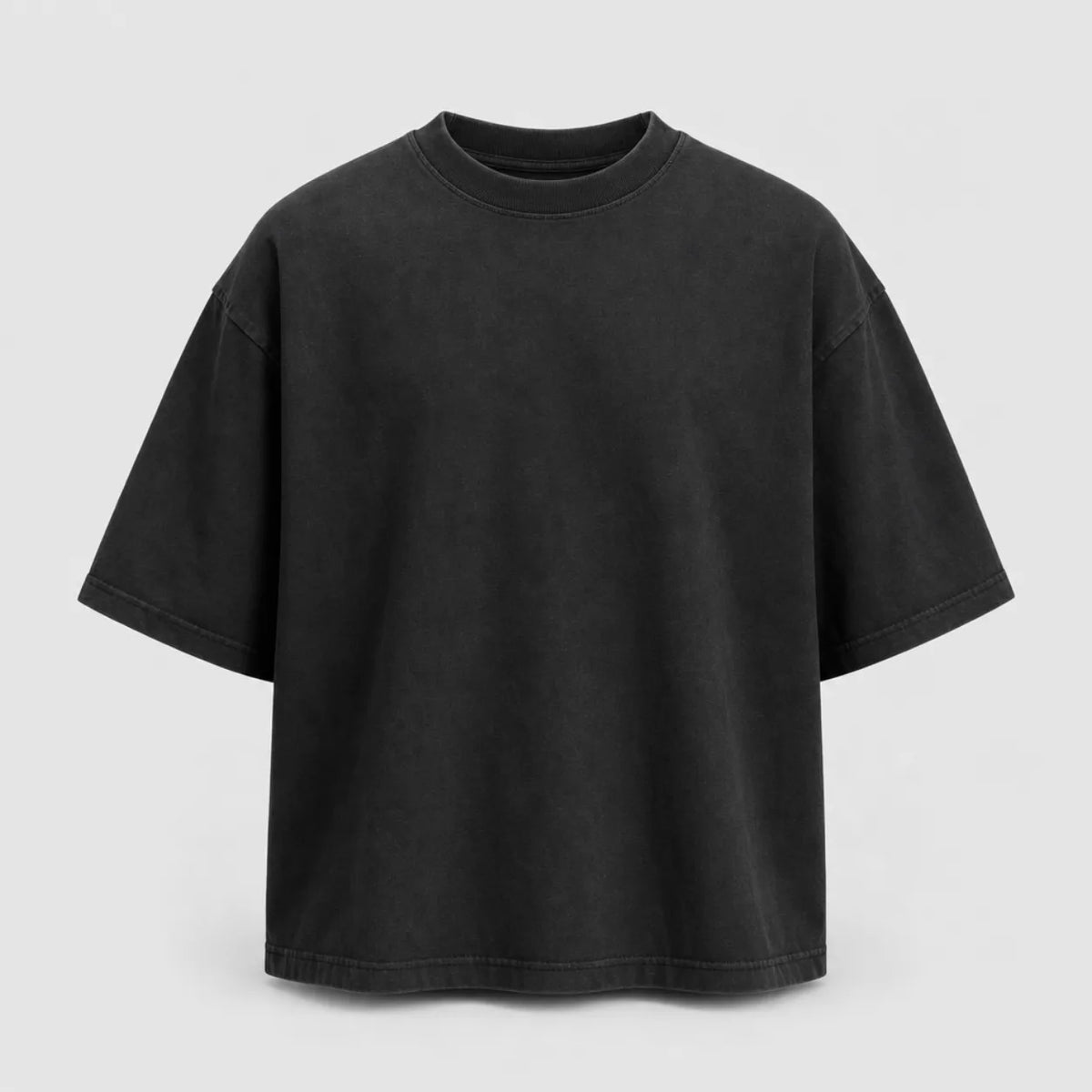 Boxy Tee — Noir délavé