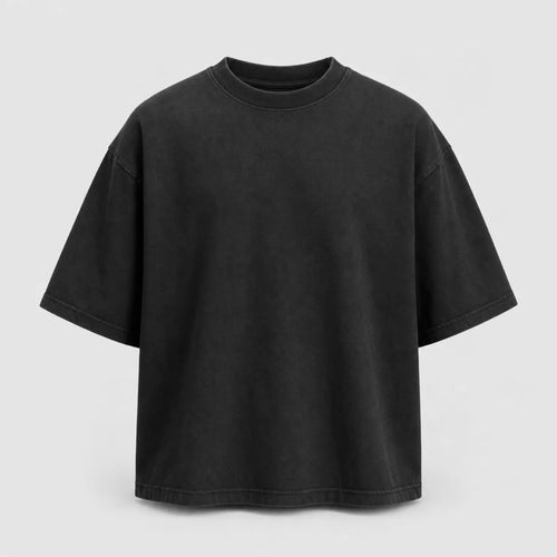 Boxy Tee — Noir délavé