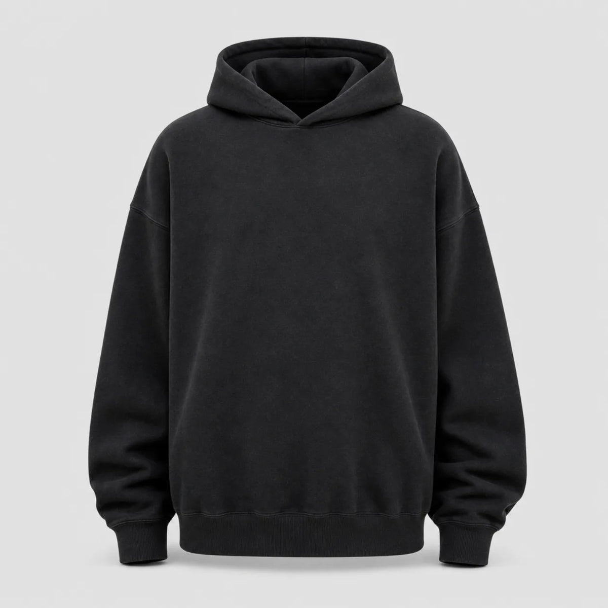 Heavy Hoodie — Noir délavé